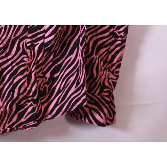 Cowgirl Hardware Women XL Shirt Snap Western Pink Black Rodeo‎ Zebra Bling Cross - Picture 8 of 9
